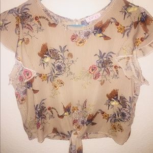 Front Tie Cropped Top